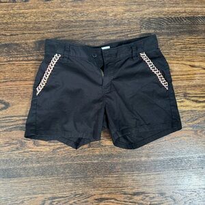 Old Navy Black Women's Cargo Shorts with Chain Accent